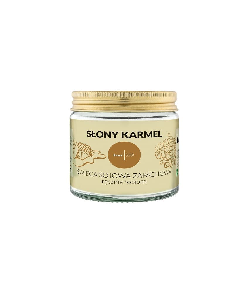 Słony karmel świeca sojowa zapachowa 120 ml - naturalne pochodzenie składników
