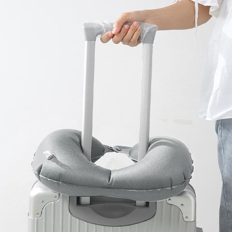 B10_tds0623_Dmuchana poduszka podróżna Gray z pompką