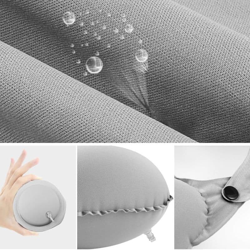 B10_tds0623_Dmuchana poduszka podróżna Gray z pompką